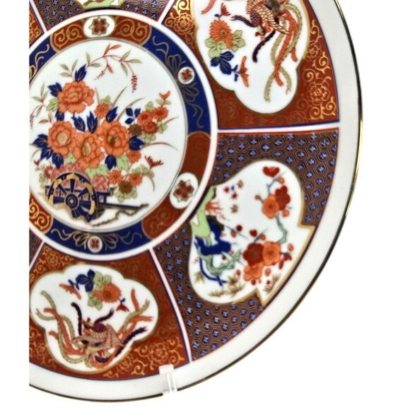 Japanese Imari Plate Fukagawa Porcelain Decorative Design Floral & Phoenix JE298 - Picture 3 of 6